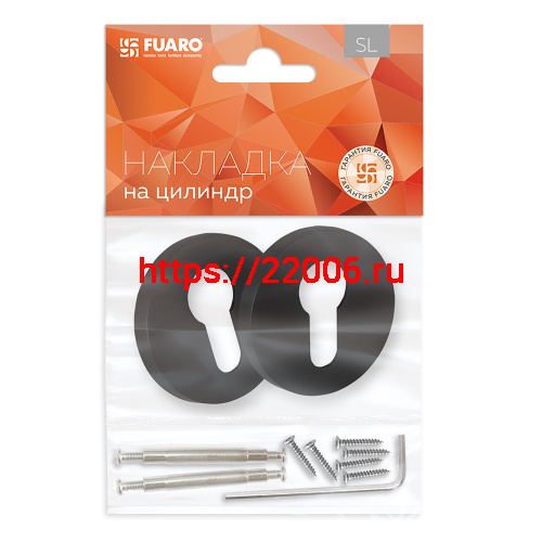 Накладка Fuaro (Фуаро) на цилиндр ET.R.SLR52 BL-24 черный фото 2 Накладка Fuaro (Фуаро) на цилиндр ET.R.SLR52 BL-24 черный фото 2