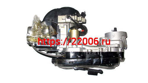 Двигатель 80см3139QMB база под 10" колесо ось задняя короткая (под 1 амортизатор)