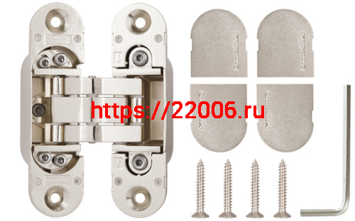 Петля Armadillo (Армадилло) скрытой установки U3D6000 SN (11160UN3D) мат. никель фото 3