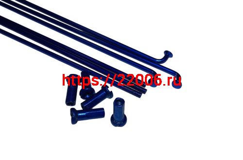 Спицы велосипедные с ниппелем 238мм, 24" СИНИЕ (компл. 144 шт.) фото 2 Спицы велосипедные с ниппелем 238мм, 24" СИНИЕ (компл. 144 шт.) фото 2