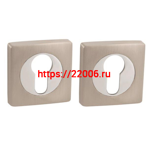 Накладка Punto (Пунто) под цилиндр ET.K.ZQ51 (ET ZQ) SN/CP-3 матовый никель/хром Накладка Punto (Пунто) под цилиндр ET.K.ZQ51 (ET ZQ) SN/CP-3 матовый никель/хром