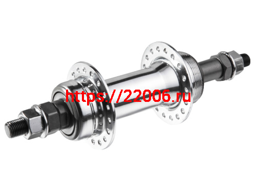 Втулка задняя MTB стальная под трещотку (6-8 ск.) 3/8x14Gx36Hx135x170 на гайках сереб. (GA-03R) Втулка задняя MTB стальная под трещотку (6-8 ск.) 3/8x14Gx36Hx135x170 на гайках сереб. (GA-03R)