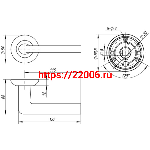Ручка Punto (Пунто) раздельная R.TL54.REX (REX TL) 105mm ABG-6 зеленая бронза фото 3 Ручка Punto (Пунто) раздельная R.TL54.REX (REX TL) 105mm ABG-6 зеленая бронза фото 3