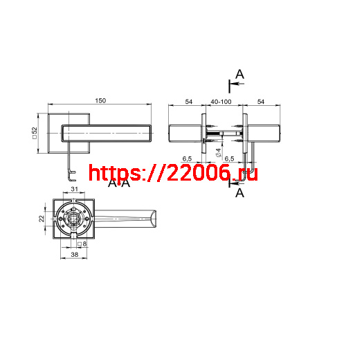 Ручка Fuaro (Фуаро) раздельная K.RL52.REDLINE (RED LINE RL) BL-24 черный фото 3 Ручка Fuaro (Фуаро) раздельная K.RL52.REDLINE (RED LINE RL) BL-24 черный фото 3