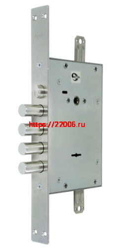 Замок Mettem (Меттэм) врезной сувальдный с защёлкой ЗВ9 343.1.1 с тягами, 5 кл.