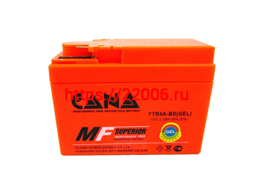 Аккумулятор CANA гелевый 12v/2.3hr YTR4A-BS - orange (50EN, Gel) 20 (Honda - "широкая") Аккумулятор CANA гелевый 12v/2.3hr YTR4A-BS - orange (50EN, Gel) 20 (Honda - "широкая")