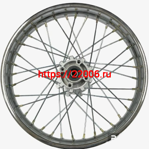 Диск колеса задний стальной на спицах 2,15 - 18", хром, дисковый тормоз ось 15мм Racer Panther 300 Диск колеса задний стальной на спицах 2,15 - 18", хром, дисковый тормоз ось 15мм Racer Panther 300