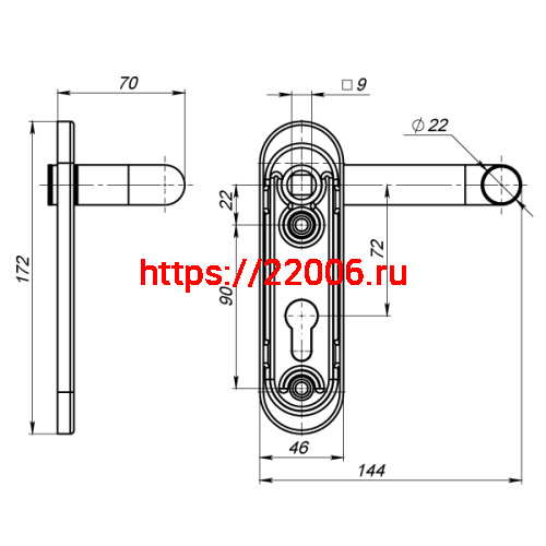 Ручка Fuaro (Фуаро) на планке FP.DH172.0433/2 NE (ANTI-PANIC DH-0433/2) без пружины фото 4 Ручка Fuaro (Фуаро) на планке FP.DH172.0433/2 NE (ANTI-PANIC DH-0433/2) без пружины фото 4