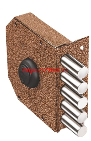 Замок Elbor (Эльбор) накладной Гранит 1.06.51.КМА никель, сув., 5 риг., зап. коробка, медный антик / 07340/ Замок Elbor (Эльбор) накладной Гранит 1.06.51.КМА никель, сув., 5 риг., зап. коробка, медный антик / 07340/