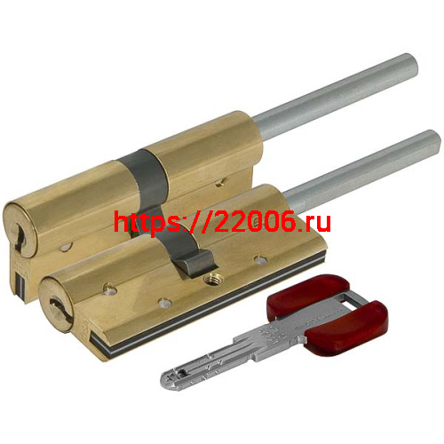 Цилиндровый механизм Cisa (Чиза) под вертушку (дл. шток) RS3 OL3S7-90.66 (80 мм/45+10+25), ЛАТУНЬ