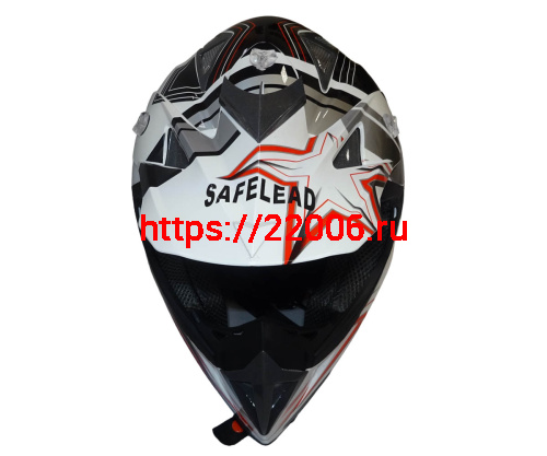 Шлем кроссовый "Safelead" HF-116 MATT BLACK белый Q158R размер L NEW фото 3 Шлем кроссовый "Safelead" HF-116 MATT BLACK белый Q158R размер L NEW фото 3