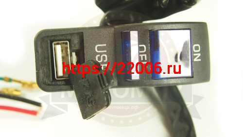 Гнездо USB, + ON/OFF,  838B фото 3