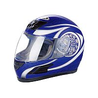Мотошлем YM-802 бело-синий (М)
