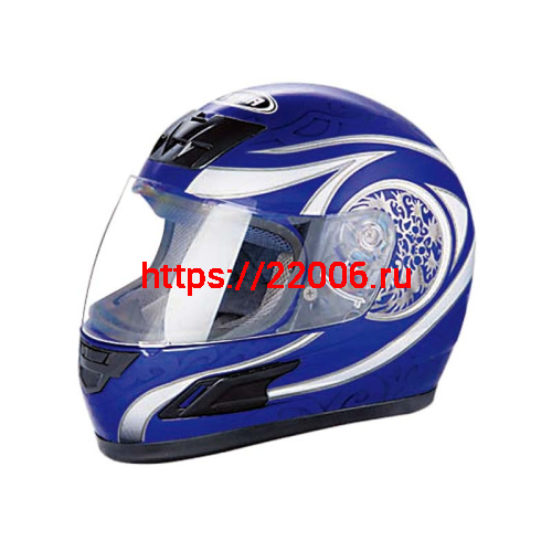Мотошлем YM-802 бело-синий (ХS) Мотошлем YM-802 бело-синий (ХS)