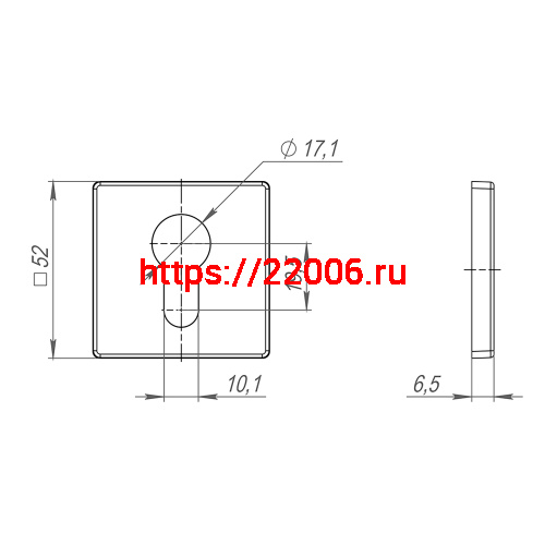 Накладка Fuaro (Фуаро) под цилиндр ET.K.SL52 (ET SL) SSG-39 сатинированное золото фото 3