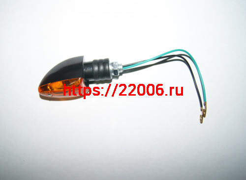 Указатель поворота №38 треугольный пластик оранжевое стекло