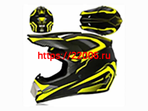 Мотошлем VIRTUE MD-905 Кросс черно-салатовый матовый (L)