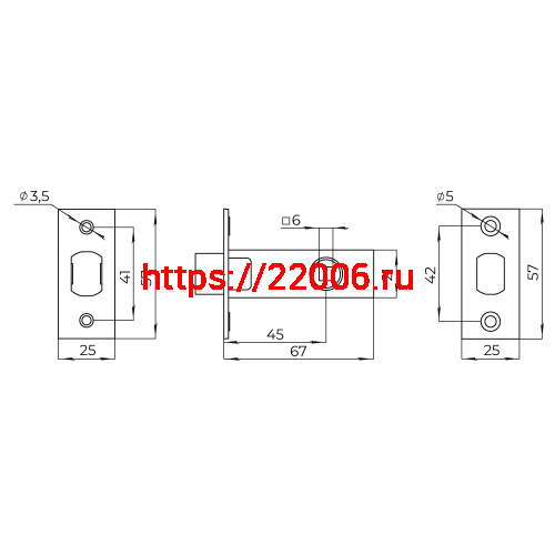 Задвижка Ajax (Аякс) врезная METDF-45 (DF-45) BL черный фото 3 Задвижка Ajax (Аякс) врезная METDF-45 (DF-45) BL черный фото 3