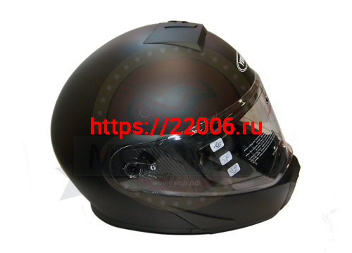 Шлем модуляр YM-929_3 "YAMAPA", (подбородок откидывается) TRANSFORMER, черный матовый, разм. L  NEW фото 2