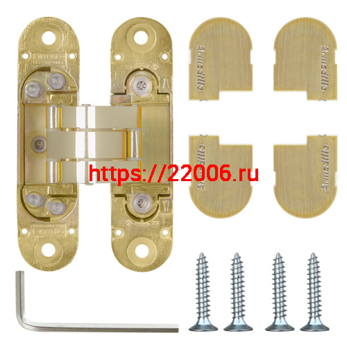 Петля Armadillo (Армадилло) скрытой установки U3D4000 SG (9540UN3D) мат. золото фото 3