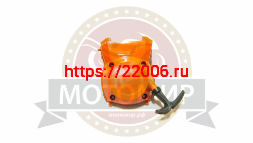 Стартер мотокосы 34, 52 в сборе, с метал. усами, большой с защитой бака Стартер мотокосы 34, 52 в сборе, с метал. усами, большой с защитой бака