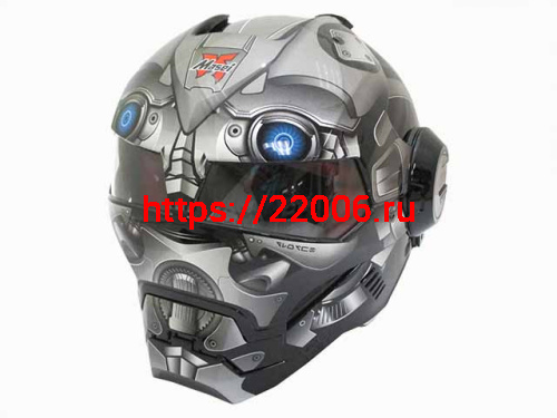 Мотошлем закрытый MASEI 610 Bumblebee серый (M) Мотошлем закрытый MASEI 610 Bumblebee серый (M)
