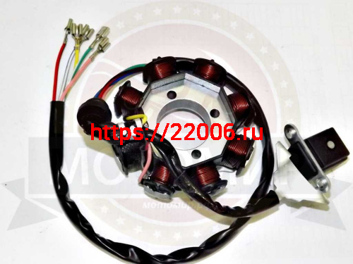 Зажигание 157FMI голое (без маховика) (статор СG/СВ125-250) (7+1 катушки) 3 отв. (1803104) (НАБОР)