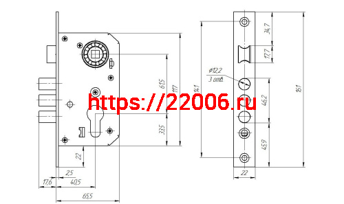Замок Zenit (Зенит) врезной цилиндровый с защёлкой в комплекте с ручкой ЗВ7-60.1-02 (золото лак), 5 кл. фото 3 Замок Zenit (Зенит) врезной цилиндровый с защёлкой в комплекте с ручкой ЗВ7-60.1-02 (золото лак), 5 кл. фото 3