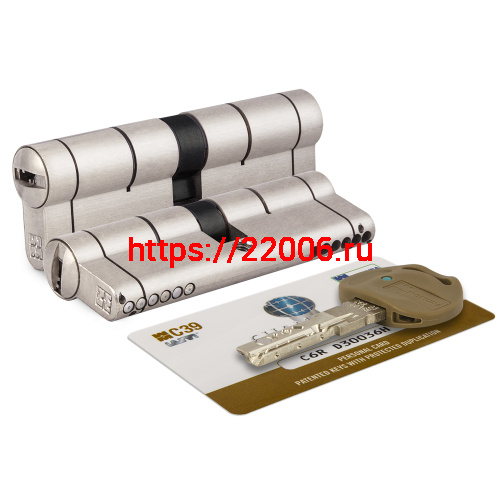 Цилиндровый Mottura (Моттура) механизм C39D363601C5 (72 мм/31+10+31), МАТ.НИКЕЛЬ