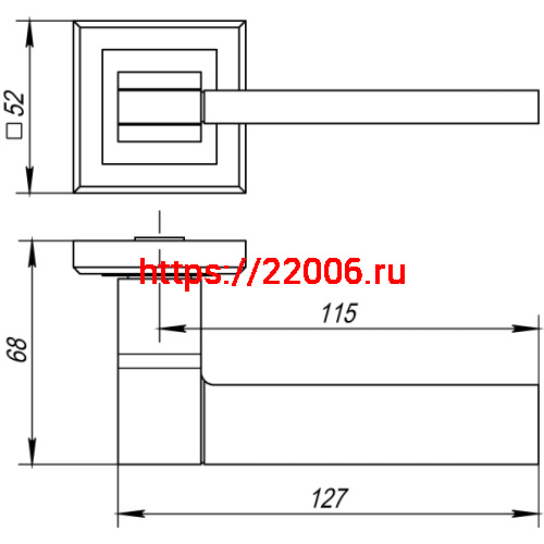 Ручка Punto (Пунто) раздельная K.QL52.TECH BL-24 черный фото 3 Ручка Punto (Пунто) раздельная K.QL52.TECH BL-24 черный фото 3