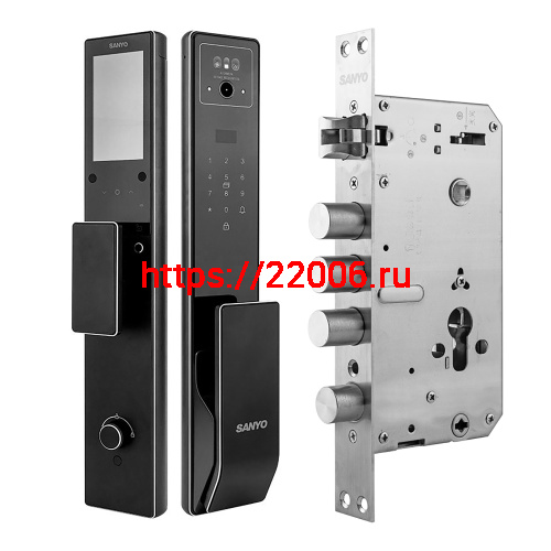 Электронный замок Sanyo D300 Tuya DM70 с WiFi, с распознаванием лиц, черный фото 4 Электронный замок Sanyo D300 Tuya DM70 с WiFi, с распознаванием лиц, черный фото 4