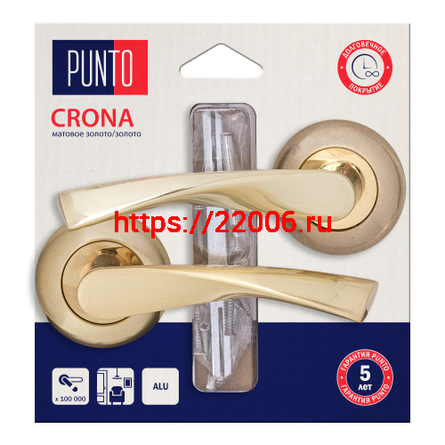 Ручка Punto (Пунто) раздельная LM/A R.TL54.CRONA/HD SG/GP-4 матовое золото/золото Ручка Punto (Пунто) раздельная LM/A R.TL54.CRONA/HD SG/GP-4 матовое золото/золото