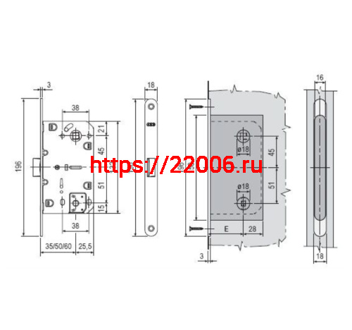 B06102.50.93.567 AGB (АГБ) Защелка врезная WC (черный) с отв. пл. B02402.05.93 MEDIANA POLARIS фото 2 B06102.50.93.567 AGB (АГБ) Защелка врезная WC (черный) с отв. пл. B02402.05.93 MEDIANA POLARIS фото 2