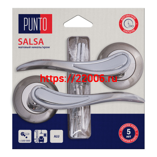 Ручка Punto (Пунто) раздельная LM/A R.TL54.SALSA/HD SN/CP-3 матовый никель/хром Ручка Punto (Пунто) раздельная LM/A R.TL54.SALSA/HD SN/CP-3 матовый никель/хром