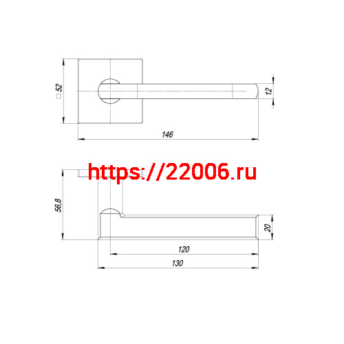 Ручка Punto (Пунто) раздельная K.ARC.Q52.PLUTON BL-24 черный фото 3