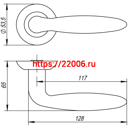 Ручка Punto (Пунто) раздельная BASIS TL ABG-6 зеленая бронза фото 3